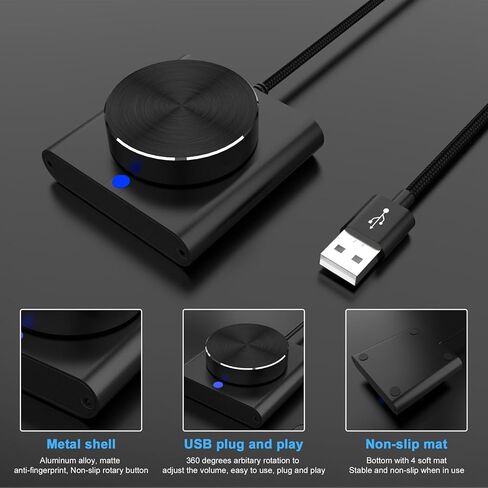 Zunate USB Control Control Control anbuster مع وحدة التحكم في سدادة كبوت مفتاح واحدة وتشغيل وحدة تحكم الوسائط المتعددة من سبيكة الألومنيوم لجهاز الكمبيوتر المحمول. in Kuwait
