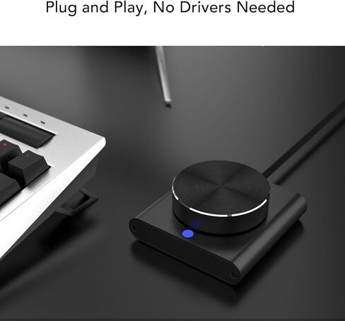 Zunate USB Control Control Control anbuster مع وحدة التحكم في سدادة كبوت مفتاح واحدة وتشغيل وحدة تحكم الوسائط المتعددة من سبيكة الألومنيوم لجهاز الكمبيوتر المحمول. in Kuwait