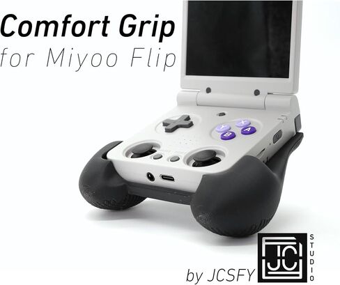 Grip 2-in-1 for Miyoo Flip بواسطة Jcsfy مقابض مزودة باللون الأسود ل miyoo flip اليد المحتجزة سميكة اللون | فتحات في جهاز الألعاب المحمول in Saudi Arabia