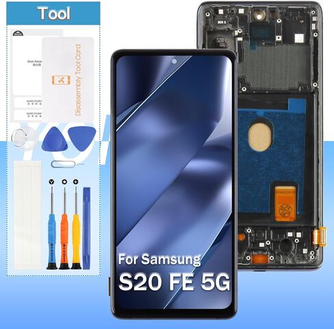 استبدال الشاشة لـ Samsung Galaxy S20 Fe 5G SM-G781 SM-G781B SM-G781U SM-G781F/DS SM-G781W 6.5 "شاشة LCD شاشة لمجلة لمجلة اللمس مع إطار أسود in Saudi Arabia