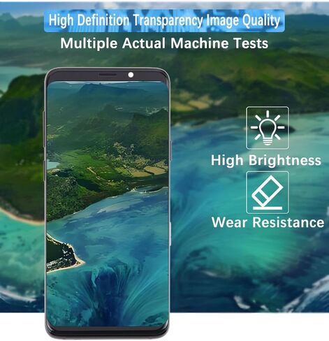 شاشة العرض لـ Samsung Galaxy S9 Plus TFT G965F G965U G965W LCD Screen Screen Kit (Black with Frame ، وليس الشاشة المنحنية) in Kuwait
