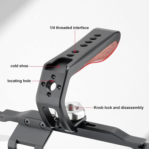 Camera Cage Top Handle, Camera Cage Top Handle Grip Lightweight Multifunction Camera Cage Top Handle Grip for LWB01 Vlog Shooting Live Streaming in Saudi Arabia