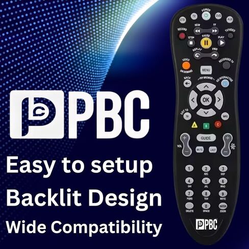 Universal TV Remote Control Replacement – Compatible with U-Verse S10, Smart TVs, Streaming Devices & Cable Boxes, Easy Setup, Wide Compatibility, Ideal for Home Entertainment in Saudi Arabia