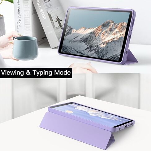 علبة Jetech لـ Samsung Galaxy Tab A9 8.7 بوصة 2023 ، PC PC HARD شفافة واضحة ، غطاء قرص Tri-Fold Stri-Fold (Light Purple) in Saudi Arabia