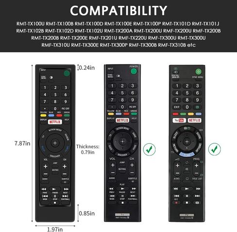 Silicone Protective Case for Sony RMT-TX100 RMT-TX102 RMT-TX200 RMF-TX300 Bravia Smart TV Remote Cover Replacement Holder Covers for Sony RMF-TX310 Universal Remote Control (Glow Blue) in Kuwait