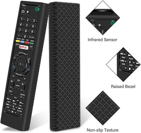 Silicone Protective Case for Sony RMT-TX100 RMT-TX102 RMT-TX200 RMF-TX300 Bravia Smart TV Remote Cover Replacement Holder Covers for Sony RMF-TX310 Universal Remote Control (Glow Blue) in Kuwait