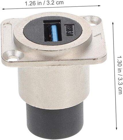 USB Panel Mount Coupler Adapter Reinforced Shell USB Connector for High Speed Data Transfer Scratch Resistant Female Extension Socket for Desktop Laptop and Media Devices in Saudi Arabia
