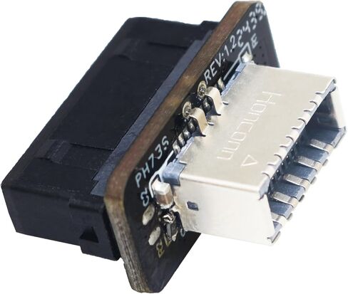 USB Front Panel Adapter Plug Port Vertical C Head Adapter 3.1 Type E Key A to 3.0 20 Pin Head Converter for Type C Motherboard Black in Saudi Arabia