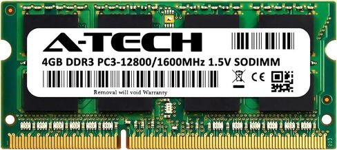 A-Tech 4GB RAM لـ ASUS 540L ، F555LA ، G750JZ ، K31AN ، K45VD ، K53E ، K53SJ ، N55SF ، U47A ، X450JB ، X555LD ، X55C | DDR3 1600MHz PC3-12800 SODIMM 1.5V ترقية ذاكرة غير ECC in Kuwait