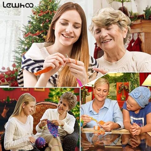 Lewhoo 13 Size Ergonomic Crochet Hooks Set with Case, 2.0mm -10.0mm (B-N) in Kuwait
