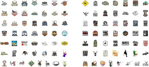 100PCS Hunting Stickers Pack, Waterproof Vinyl Decals for Outdoor Use, Laptop, Tumbler, Skateboard, Truck in Saudi Arabia