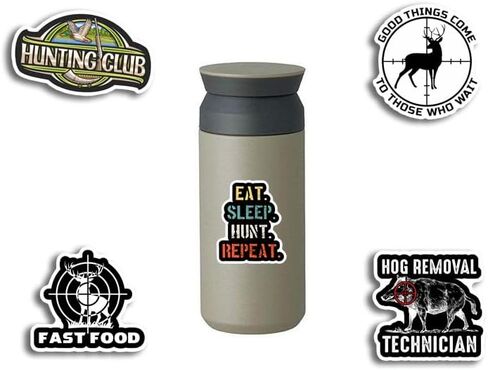 100PCS Hunting Stickers Pack, Waterproof Vinyl Decals for Outdoor Use, Laptop, Tumbler, Skateboard, Truck in Saudi Arabia