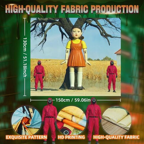 OtRainbow Premium Thriller Game Backdrop – 150x130cm – Perfect for Themed Parties, Cosplay, Wall Decoration & Decor(SG-Style-2) in Saudi Arabia