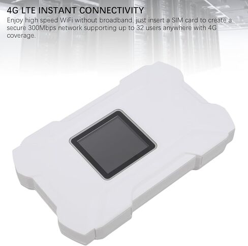 Gowenic 4G WiFi Hotspot ، 32 اتصالات للجهاز ، اتصال فوري 4G LTE ، مع عمر بطارية 10 ساعة ، للسفر ، العمل عن بُعد أو اتصال الهاتف المحمول in Kuwait