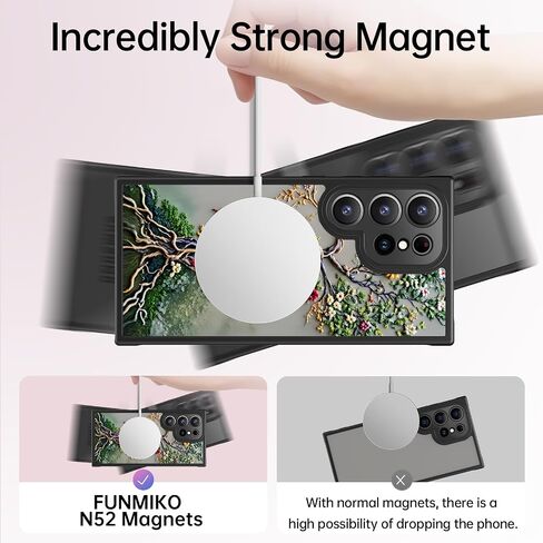 Funmiko for Samsung Galaxy S25 Ultra Case Charge و Protection Scender -Radies - تصميم الأزهار العصرية للنساء الفتيات ، غطاء الهاتف غير اللامع مع زوايا مقاومة للصدمات - تتفتح شجرة الحياة in Kuwait