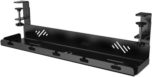 Under-Desk Cable Management Tray Stand, 24-inch Metal Wire Organizer, Black in Saudi Arabia