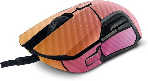 MightySkins Carbon Fiber Skin Compatible with SteelSeries Rival 5 Gaming Mouse - Sunset Blur | Protective, Durable Textured Carbon Fiber Finish | Easy to Apply and Change Styles | Made in The USA in Saudi Arabia