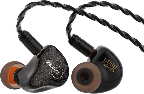 Linsoul Ziigaat Lush in Ear Monitor ، 1DD+4BA Hybrid Earphone IEM ، Monitor Studio Monitor Tunning Wired مع كابل قابل للفصل لمهندسي الموسيقى المحترفين (Silver Blue) in Saudi Arabia