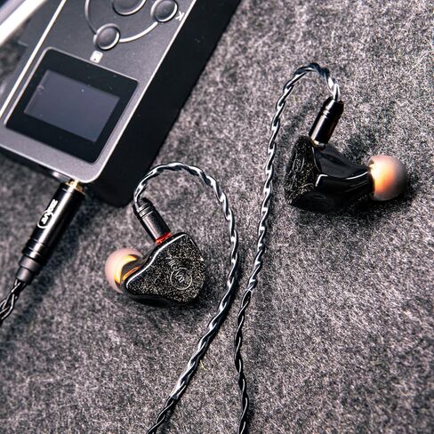 Linsoul Ziigaat Lush in Ear Monitor ، 1DD+4BA Hybrid Earphone IEM ، Monitor Studio Monitor Tunning Wired مع كابل قابل للفصل لمهندسي الموسيقى المحترفين (Silver Blue) in Saudi Arabia