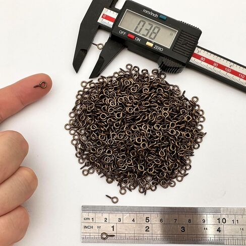 Black 1000 Pcs Small Screw Eye Pin Jewelry Making Eyelet Hook for Craft 10 x 5mm in Saudi Arabia
