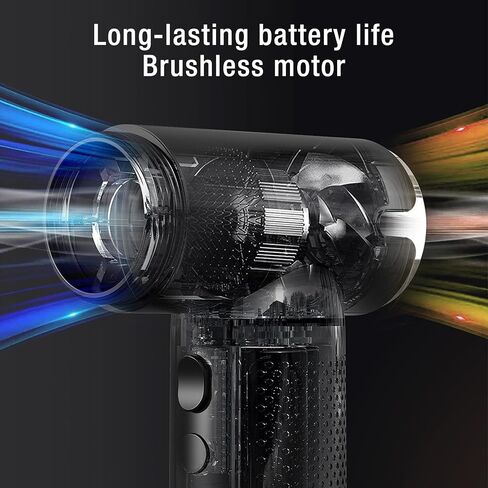 Electric Air Duster Cordless 3 Gear Adjustable Jet Dry Blower Turbo Fan with 3 Replaceable Nozzles for Computer Keyboard Outdoors Car Home (Black) in Saudi Arabia