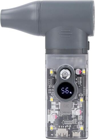 Air Air Duster 100000 دورة في الدقيقة 10W محمولة سطح مكتب قابلة للشحن منفاخ جاف جاف مع ضوء LED لتنظيف لوحة مفاتيح السيارة قوة متعددة الأوزان مضغوطة خفيفة الوزن in Saudi Arabia