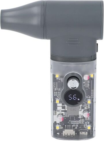 Air Air Duster 100000 دورة في الدقيقة 10W محمولة سطح مكتب قابلة للشحن منفاخ جاف جاف مع ضوء LED لتنظيف لوحة مفاتيح السيارة قوة متعددة الأوزان مضغوطة خفيفة الوزن in Saudi Arabia