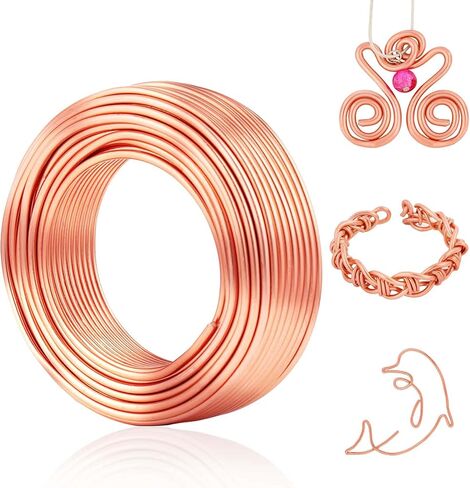 Aluminum Wire, Anezus 9 Gauge 12 Gauge 18 Gauge Bendable Metal Wire Armature Aluminum Craft Wire for Wreath Making Beading Floral (Silver, 3 mm Thickness) in Saudi Arabia
