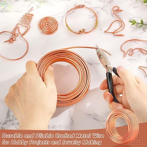Aluminum Wire, Anezus 9 Gauge 12 Gauge 18 Gauge Bendable Metal Wire Armature Aluminum Craft Wire for Wreath Making Beading Floral (Silver, 3 mm Thickness) in Saudi Arabia