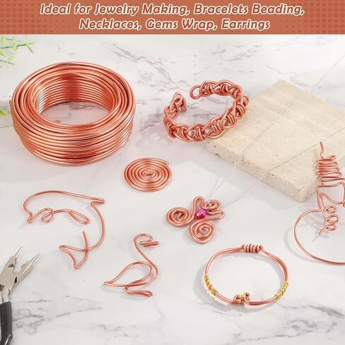 Aluminum Wire, Anezus 9 Gauge 12 Gauge 18 Gauge Bendable Metal Wire Armature Aluminum Craft Wire for Wreath Making Beading Floral (Silver, 3 mm Thickness) in Saudi Arabia