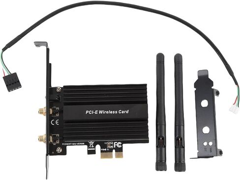 Yunseity PCIe Wireless Network Cardadapter ، PCIe to NGFF M.2 WiFi Module 5.0 Resin Iron للكمبيوتر الشخصي in Saudi Arabia
