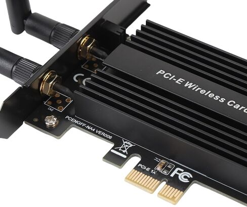 Yunseity PCIe Wireless Network Cardadapter ، PCIe to NGFF M.2 WiFi Module 5.0 Resin Iron للكمبيوتر الشخصي in Saudi Arabia