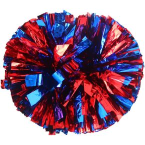 Lovecheer 2PCS Metallic Pom Poms Cheerleading with Baton Handle Cheer Pompoms for Kids Adults Team Sports Spirit Party Cheering