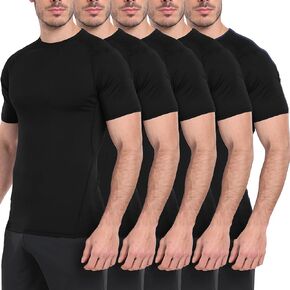 Men's Compression Shirts Cool Dry Short Sleeve Baselayer Athletic Workout T Shirts