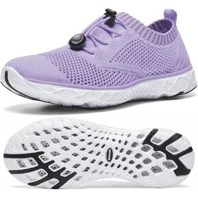 ALEADER Women's Lightweight Aqua Water Shoes Slip-on Quick Drying Swim Shoes