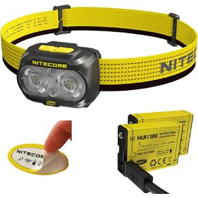 Nitecore UT27 Pro 800 Lumen Running Headlamp, Black, USB-C Rechargeable, Lightweight Perfect for Ultra-Trail, Hiking with White Light, Warm Light, and Red Light Sticker