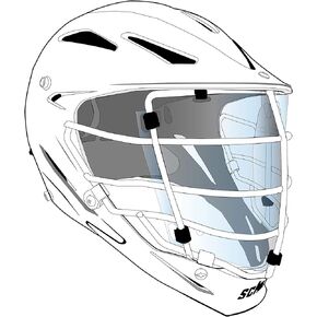 Schutt Splash Shield for Lacrosse Helmet Facemask, Improves Hygiene and Protects from Coughs, Sneezes, Spit and Sweat, Clear Non-Tinted for Easy Visibility, Set of 3 (LXSPLSH)