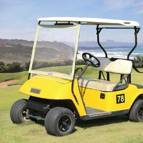 Golf Cart Windshield Fits EZGO TXT Golf Cart Lightweight Foldable Windproof Waterproof