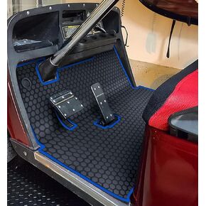 Golf Cart Floor Liner Mat Full Coverage Custom Fit for EZGO TXT/S4 Only Fits EZGO TXT (1996+), EX1 (2020), Valor, Cushman Workhorse & Express S4 (2012-2020) Black