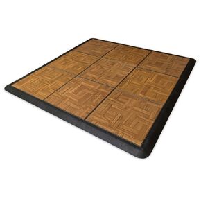 SnapFloors 3X3 Modular Dance Floor Kit (3' x 3'), 21 Piece (Teak)