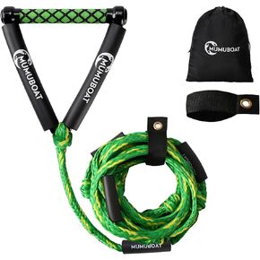 Wakesurf Rope with Handle, 25ft Adjustable Wake Surf Rope Floating Watersport Ropes for Wake Surfing