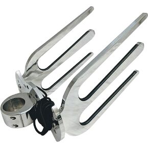 Krypt Towers Wakesurf Rack for Tower, Surfboard Rack for Boat, Holds 2 x Wakesurf Boards, Polished Aluminum Wakeboard Rack, Fits Clamp Tubing Sizes-1 3/4", 1 7/8", 2", 2 1/4", 2 3/8", 2 1/2"