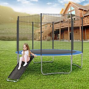 Trampoline Slide Ladder Width 22", Universal Trampoline Accessories Slide with Strong Tear Resistant Fabric, Sturdy Bounce Trampoline Slider for Kids Climb Up&Slide Down