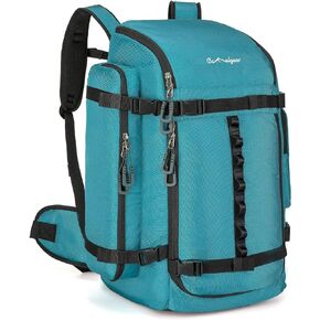 65L Ski Boot Bag,Large Duffle Travel Bag,1680D Nylon Waterproof Padded Ski Boot Bag Backpack For Women Men Kids