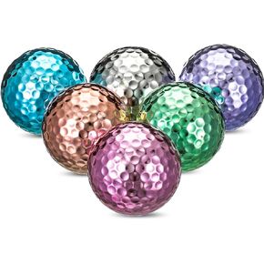 6 Pack Metallic Golf Balls for Women, Women's Golf Balls for Straighter Shots and Maximum Distance, Gag Gift for Christmas Festival, Ideal Gift for Golfer