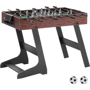 VEVOR Folding Foosball Table, 42 inch Standard Size Foosball Table, Indoor Full Size Foosball Table for Home, Family, and Game Room, Soccer with Foosball Table Set, Includes 2 Balls