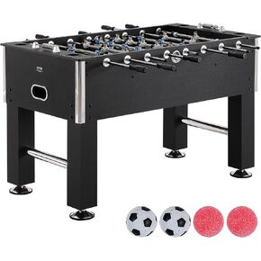 VEVOR Foosball Table, 55 inch Standard Size Foosball Table, Indoor Full Size Foosball Table for Home, Family, and Game Room, Soccer with Foosball Table Set, Includes 4 Balls and 4 Cup Holders