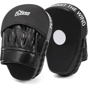 Boxing Curved Focus Punching Mitts for Men, Women, Leather Boxing Pads for Martial Arts, Boxing Training, Curved Punch Mitts for Karate, Kickboxing,Muay Thai, Taekwondo