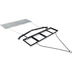 Yard Tuff 6 Foot Spike Drag with Surface Leveling Bar and Drag Mat for Yards, Baseball Diamonds Compatible with ATVs, UTVs and Utility Tractors, Black