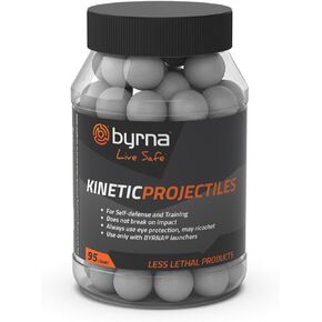 Byrna Kinetic Projectiles - Reusable Hard-Solid Plastic Rounds for Training, Target Practice and Self Defense, Compatible with All Byrna Launchers, 0.68 Caliber - (95 Count)